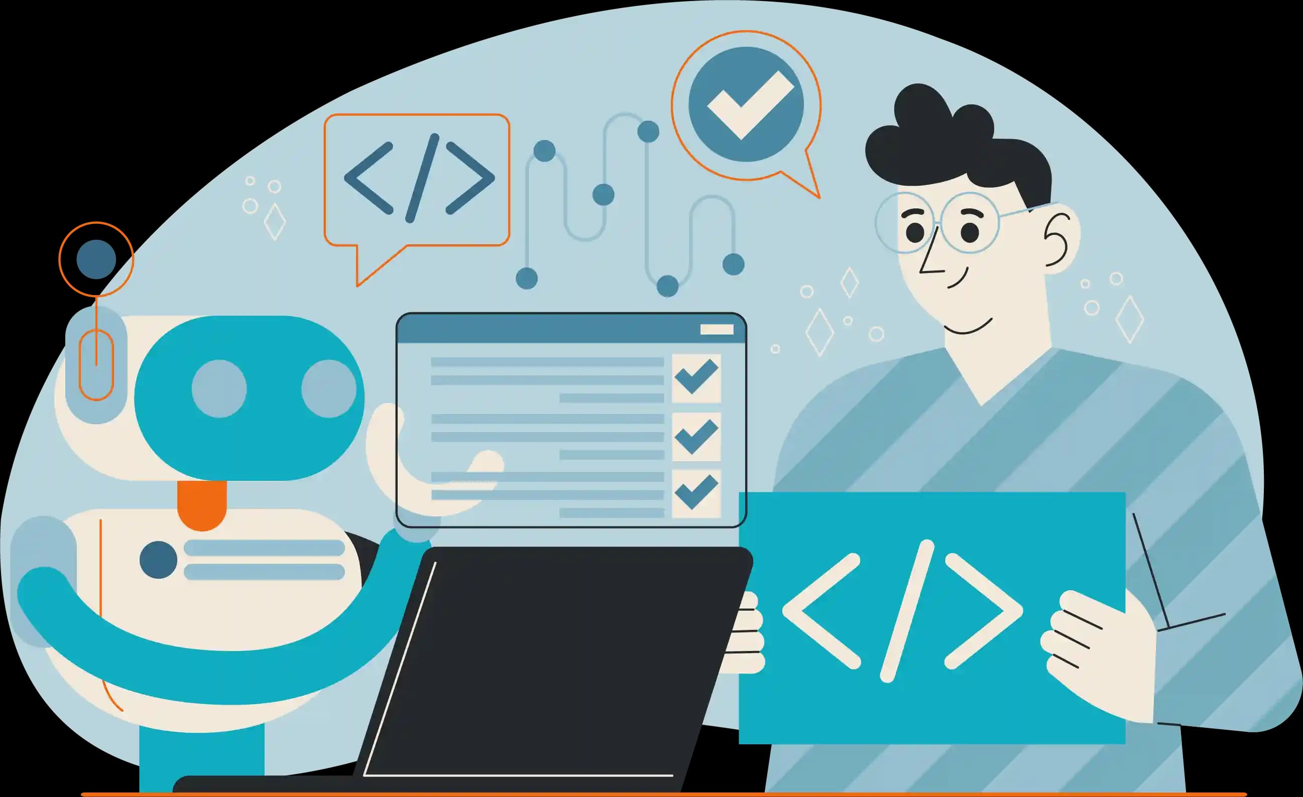 Robotic process automation in the IT industry.